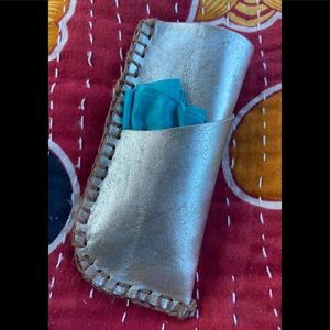 Leather artisan-made eyeglass case